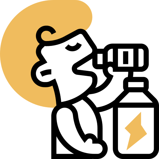 Energy drink drinking energy protein icon