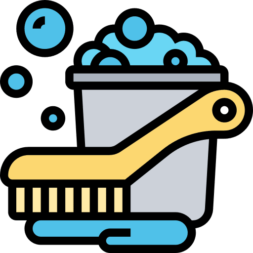 Brush furniture and household floor wash icon