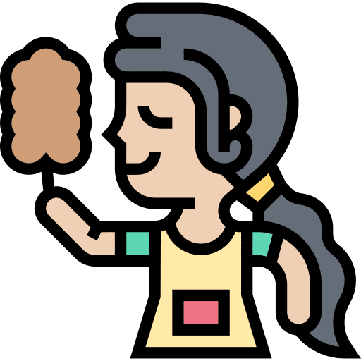 Clean home housework dust icon