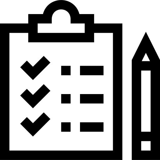 Clipboard verification list delivery icon