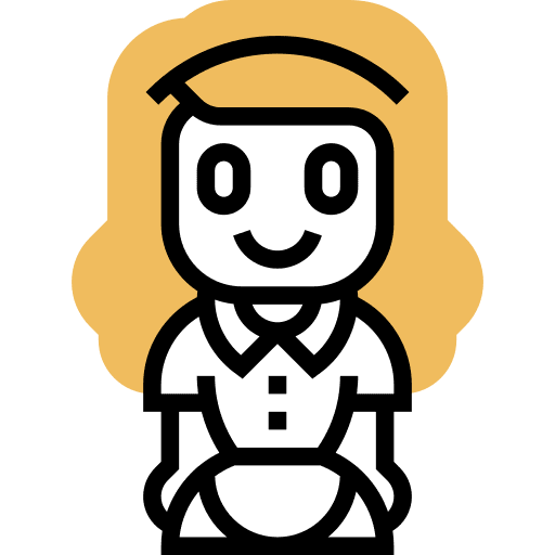 Maid professions and jobs uniform user icon Maid professions and jobs uniform user icon