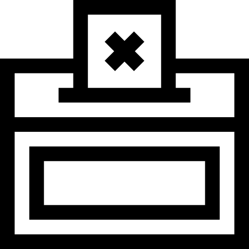 Voting box ballot box support communications icon