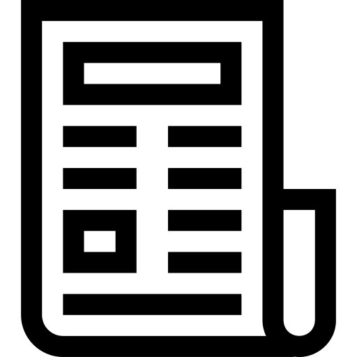 Newspaper communications news report news admin icon Newspaper communications news report news admin icon