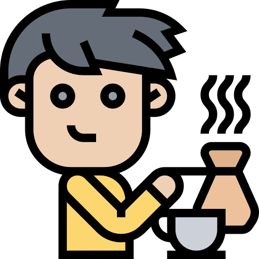 Turkish coffee drinking people coffee pot icon