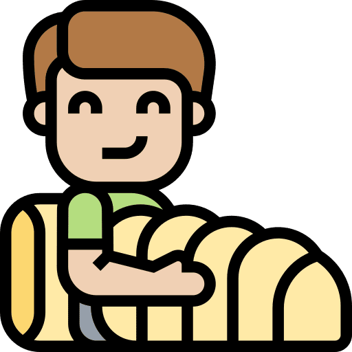 Sleeping bag sleeping pad vacations travel icon