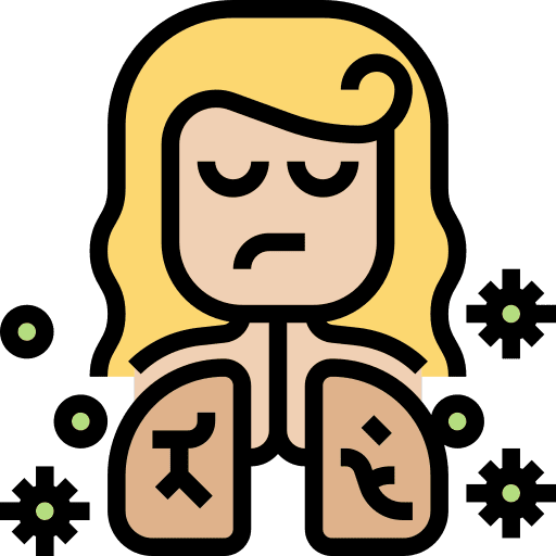 Cystic fibrosis lung diagnosis disease icon