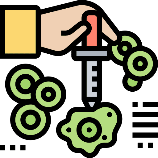 Bioengineering syringe dna chemistry icon Bioengineering syringe dna chemistry icon