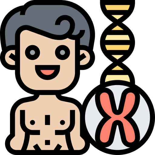 Chromosome gene education man icon Chromosome gene education man icon