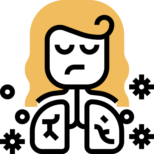 Cystic fibrosis health diagnosis disease icon