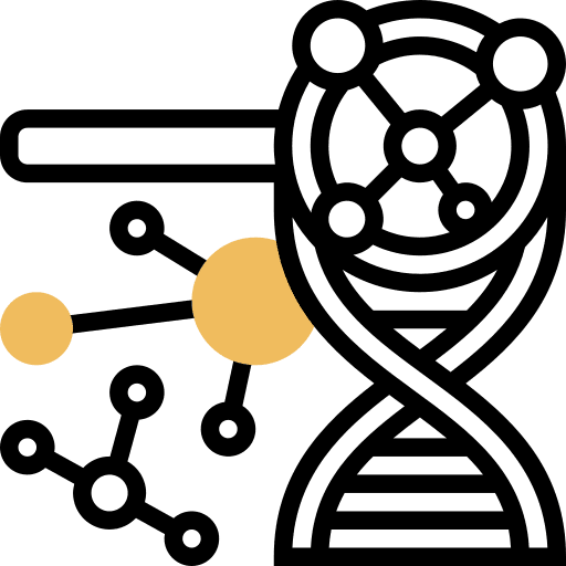Molecular molecule research science icon