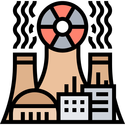 Nuclear energy industry chimney nuclear energy icon Nuclear energy industry chimney nuclear energy icon