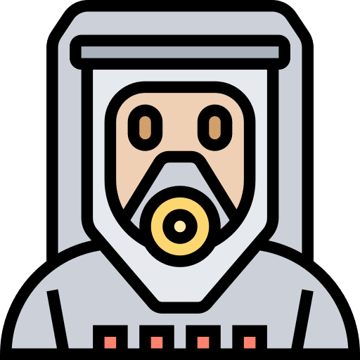 Protective protective wear user people icon Protective protective wear user people icon