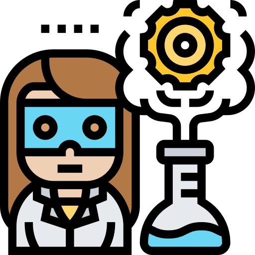 Research science research woman icon Research science research woman icon
