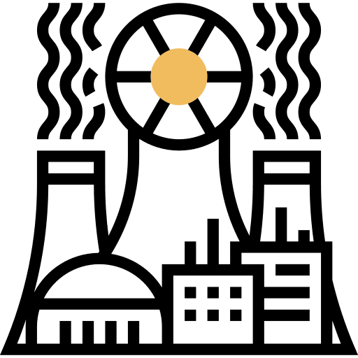 Nuclear energy nuclear power radiation chimney icon Nuclear energy nuclear power radiation chimney icon