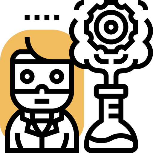Research education technology people icon Research education technology people icon