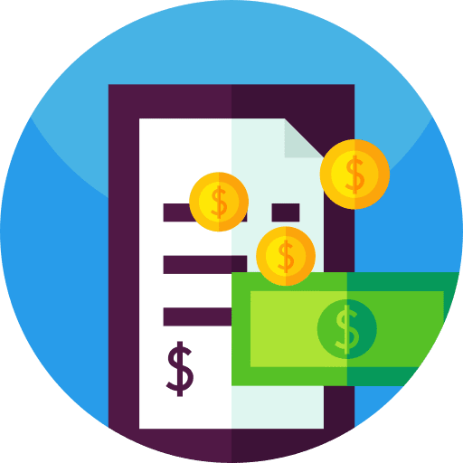 Billing business and finance electronics bill icon