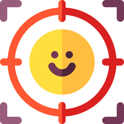 Target user experience smile marketing icon