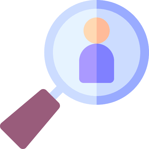 Friend user magnifying glass find icon Friend user magnifying glass find icon