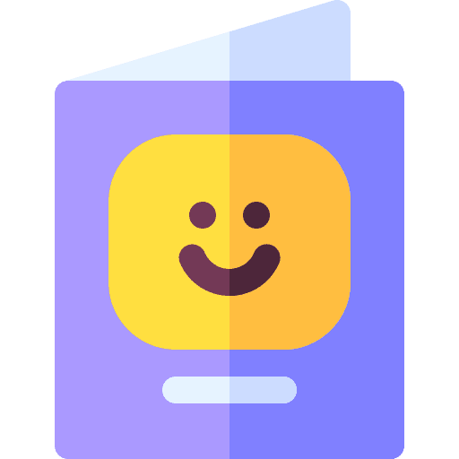 Friendship happiness card postcard icon Friendship happiness card postcard icon
