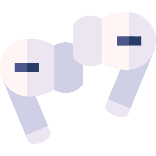 Headphones technology earbuds wireless icon