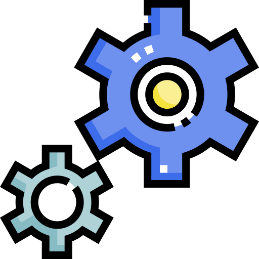 Machine ui construction and tools gearwheel icon