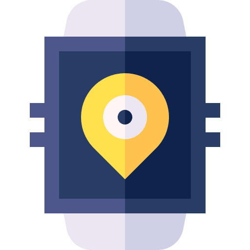 Smartwatch geolocalization maps and location smartwatch icon Smartwatch geolocalization maps and location smartwatch icon
