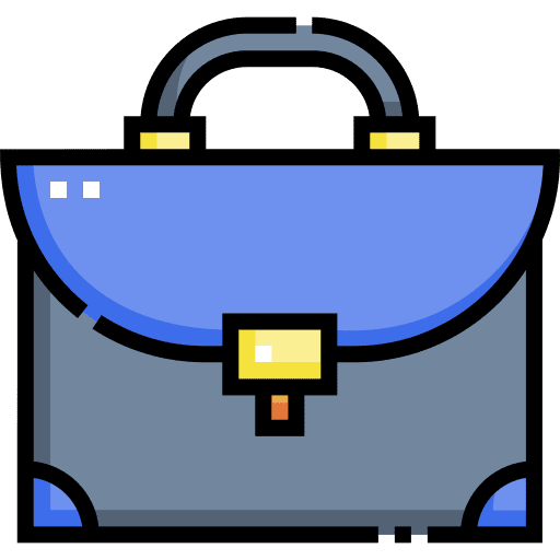 Briefcase bag professions and jobs briefcase icon