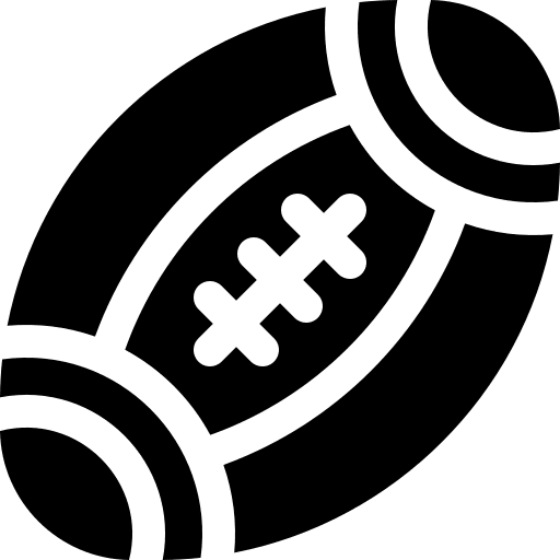 Rugby sports and competition sport equipment ball icon