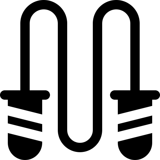Jumping rope sports and competition fitness workout icon Jumping rope sports and competition fitness workout icon
