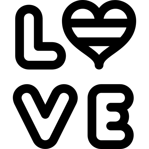 Love rainbow heart pride icon