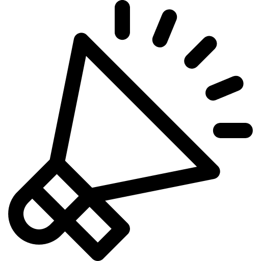 Megaphone loudspeaker pride protest icon