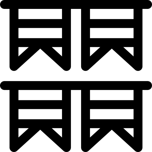 Garland party garlands flags icon