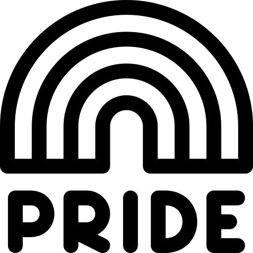 Pride weather rainbow shapes and symbols icon