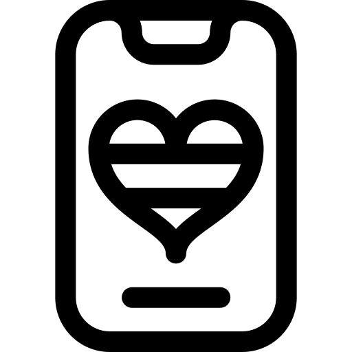 Smartphone interface telephone rainbow icon