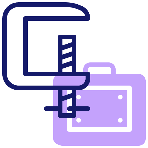 Clamp toolbox tool repair icon