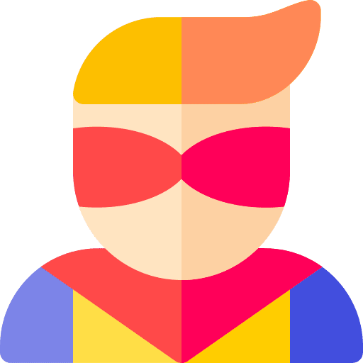 Superhero eye mask caucasian superpower icon Superhero eye mask caucasian superpower icon