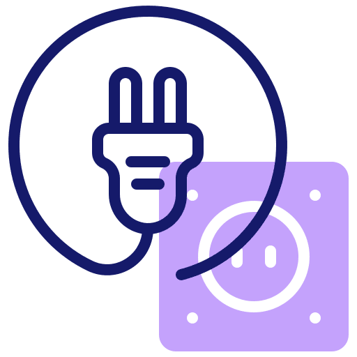 Cord electricity electronics socket icon