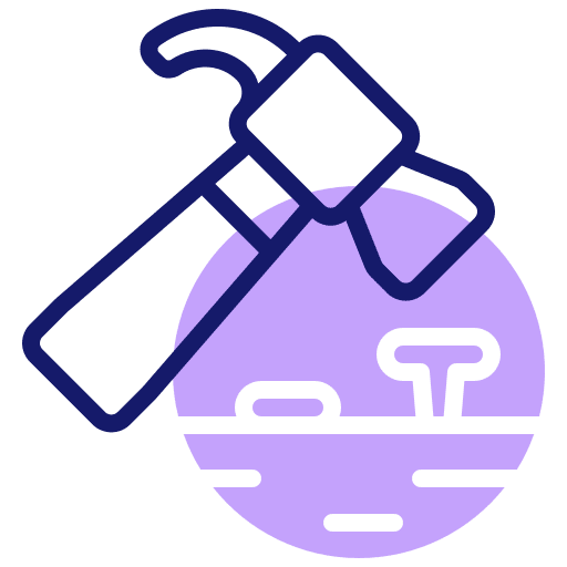 Hammer construction and tools tool hammer icon