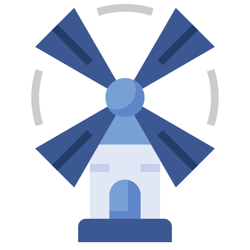 Wind mill clean energy green energy wind mill icon