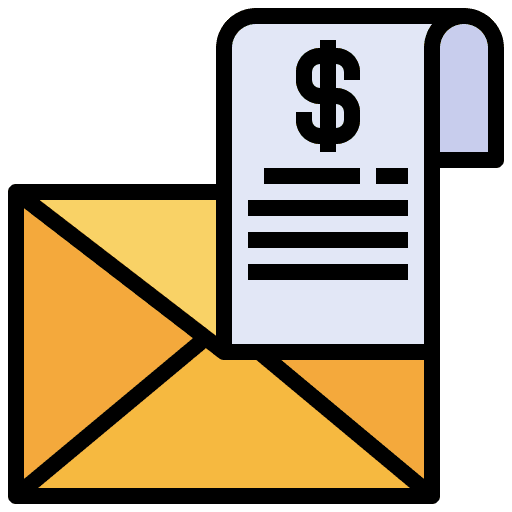 Bill receipt payment validating ticket icon