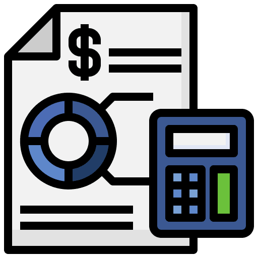 Budget business and finance administration business icon
