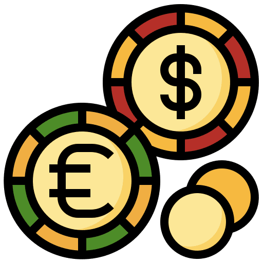 Coin business and finance dollar cents icon Coin business and finance dollar cents icon