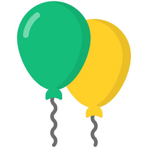 Balloons party birthday love icon Balloons party birthday love icon