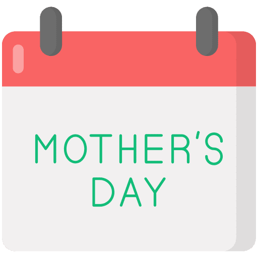 Calendar date greetings mothers day icon Calendar date greetings mothers day icon