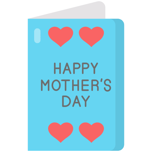 Greeting card mothers day card birthday and party icon Greeting card mothers day card birthday and party icon
