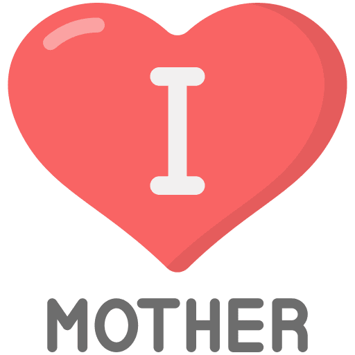 I love mom heart i love mom mother icon I love mom heart i love mom mother icon