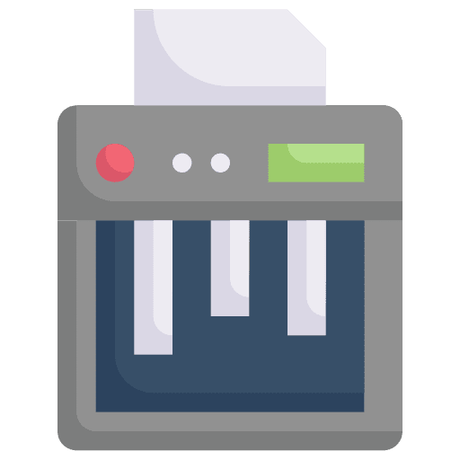 Paper shredder electronics confidential destroy icon Paper shredder electronics confidential destroy icon