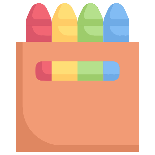 Pencil crayon pack school material art and design icon Pencil crayon pack school material art and design icon