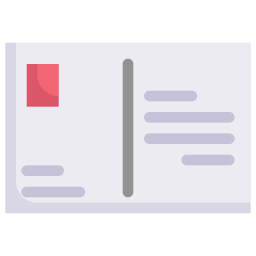 Postcard postcard letter communications icon Postcard postcard letter communications icon