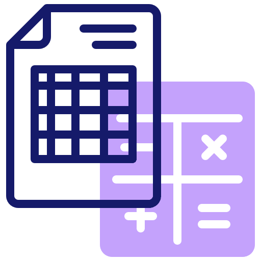 Calculation file calculation sheet icon